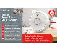 FireAngel SB1-R Smoke Alarm - Toast Proof, Optical Smoke Alarms for Home