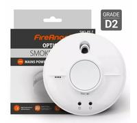 FireAngel SW1-PF-T Mains Powered Optical Smoke Alarm with Replaceable 9V Battery Back-up