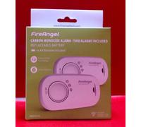 FireAngel Carbon Monoxide Alarm and Detector - FA3313 10-Year Sensor Life CO Alarm for Home with 1-Year Replaceable Batteries - Travel, Portable Carbon Monoxide Detector - CO Detector - 2-Pack - White
