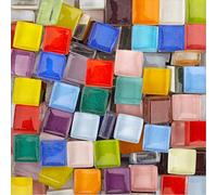 FireAngels Craft Material Mosaic Tile, Micro Glass Tiny Mini Mosaic Tile DIY Hobbies Children Handmade Crystal Free Stone Craft Material Creativity 300g (Mix Color)