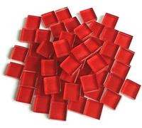 FireAngels Craft Material Mosaic Tile, Micro Glass Tiny Mini Mosaic Tile DIY Hobbies Children Handmade Crystal Free Stone Craft Material Creativity 300g (Red)