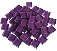 FireAngels Craft Material Mosaic Tile, Micro Glass Tiny Mini Mosaic Tile DIY Hobbies Children Handmade Crystal Free Stone Craft Material Creativity 300g (Purple)