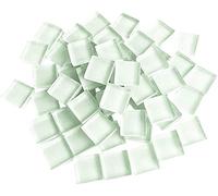 FireAngels Craft Material Mosaic Tile, Micro Glass Tiny Mini Mosaic Tile DIY Hobbies Children Handmade Crystal Free Stone Craft Material Creativity 300g (White)