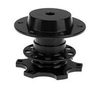 FireAngels Universal Steering Wheel Snap Off Quick Release Hub Adapter Boss Kit With 6-hole Steering Wheel Hub (Black)