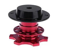 FireAngels Universal Steering Wheel Snap Off Quick Release Hub Adapter Boss Kit With 6-hole Steering Wheel Hub (Red)