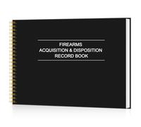 Firearms Acquisition and Disposition Record Notebook - Fire Record Books, A&D Gun Log Book/ATF Gun Log Book/Record Notebook - 100 Pages, 10" x 7", Black