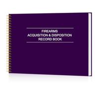 Firearms Acquisition and Disposition Record Notebook - Fire Record Books, A&D Gun Log Book/ATF Gun Log Book/Record Notebook - 100 Pages, 10" x 7", Purple