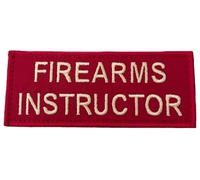 Firearms Instructor Patch (4 Inch) Embroidered Badge (Hook + Loop) Fastener Backing Multi Use Tactical Uniform Gift Patches