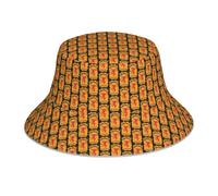 (FIREBALL CINNAMON WHISKY_12021) Bucket Hat Reversible Reflective for Men Women - UV50+ Sun Protection Double-Sided Fishing Hat with 360 Safety Strips Summer Outdoor