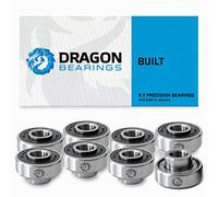 Fireball Dragon Precision Skateboard Bearings, 608 Bearing for Skateboards, Longboards, Inline Skates, Roller Skates, Spinners (Built 8)
