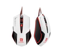 FIREBAT Wired Mouse for Computer and Laptop, Gaming Mouse RGB, Wired Optical Mouse with 6 Programmable Buttons & 7 Backlit Modes, USB Corded Mouse, Right or Left Hand Use - White