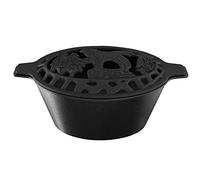 FireBeauty Woodstove Steamer Stove Humidifier Cast Iron Lattice Top Rust Resistant 2.3 Quart Capacity (wolf)
