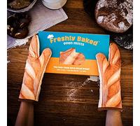 Firebox Freshly Baked Bread Oven Mitts - Funny Oven Gloves