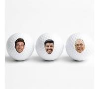 Firebox Personalised Golf Balls Set of 3 with Photo - Your Face on the Ball - Original Gift Idea for Golfers - Personalised Golf Ball - Golf Decoration - Not Tournament Approved