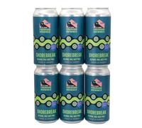 FIREBRAND BREWING Shorebreak Cornish Alcohol Free Hazy Pale Beer - Case of 6 x 440ml 0.5% Cans | Vegan Gluten Free 35 calories | Brewed In Cornwall