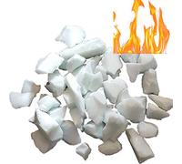 Firebrand Direct White Fire Glass 1kg (2.2lb) - For Fire Pits, Gas Fires And Ethanol Burners. Sparkling Heat Resistant Glass