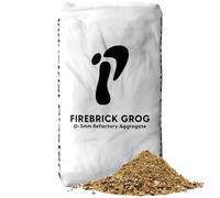 FireBrick Grog 25kg Bag 0-3mm Refractory/Heat Resistant Aggregate for Cement Fondu