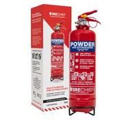 Firechief Core ABC Powder Fire Extinguisher 1kg - Small Fire Extinguisher Quick and Easy to Use - Multipurpose Use - Kitemark Certified to BS EN 3 - CXP1 Model