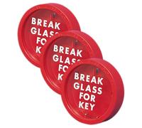 Firechief KB1 Circular Break Glass Key box,Small (Pack of 3)