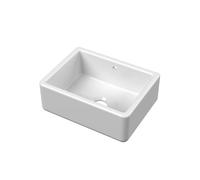 Balterley Fireclay Single Bowl Kitchen Sink 36mm Thick Sides Overflow 595mm in White Balterley White