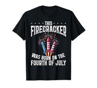 Firecracker Born on the Fourth of July Birthday T-Shirt