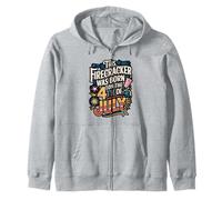 Firecracker Born on the Fourth of July Zip Hoodie