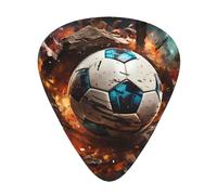 Firecracker Soccer Guitar picks in thin, medium, and thick sizes, 12-piece set, suitable for electric guitar and various instruments