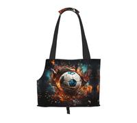 Firecracker Soccer Printed Portable pet Shoulder Bag, Suitable for Small Dogs and Cats, Shopping and Travel Dual-Purpose Bag