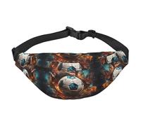Firecracker Soccer Travel crossbody waist bag, suitable for sports, running, cycling, traveling, fishing boys large waist bag,