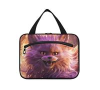 Fired Angry Fox Hanging Travel Toiletry Cosmetic Makeup Bag Large Capacity Foldable Storage Wash Bags for Women Girls Bathroom