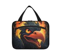Fired Animal Condor Hanging Travel Toiletry Cosmetic Makeup Bag Large Capacity Foldable Storage Wash Bags for Women Girls Bathroom