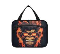Fired Animal Monkey Hanging Travel Toiletry Cosmetic Makeup Bag Large Capacity Foldable Storage Wash Bags for Women Girls Bathroom