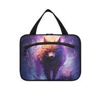 Fired Cool Fox Hanging Travel Toiletry Cosmetic Makeup Bag Large Capacity Foldable Storage Wash Bags for Women Girls Bathroom