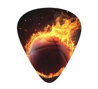 Fired Up Basketball Guitar Picks Gift Set - Smooth Durable Plectrums For Acoustic, Electric & Bass Guitar, Perfect Present For Guitar Lovers & Musicians