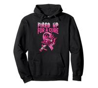 Fired Up For A Cure Firefighter Breast Cancer Awareness Pullover Hoodie