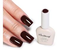 Firedeep 10ml Hema Free Chocolate Brown Gel Nail Polish Soak Off DIY Gel Polish Salon Art Gift for Girls 1Pcs