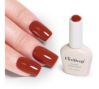 Firedeep 10ml Hema Free Red Brown Gel Nail Polish Soak Off Long Lasting Fall Salon DIY at Home Gift for Women