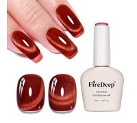 Firedeep 10ml Hema Free Red Cat Eye Gel Nail Polish Blood Red Color Glitter Gel Polish with Magnet Sheer Gel Soak Off UV LED Cured Manicure Art DIY Salon for Women