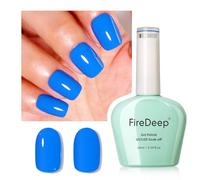 Firedeep Blue Gel Nail Polish, 16ML Large Bottle Electric Blue Color UV/LED Soak Off Gel Polish for Autumn and Winter 1Pcs
