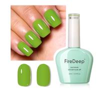 Firedeep Brilliant Green Gel Nail Polish, 16ML Large Bottle Olive Green Color UV/LED Soak Off Gel Polish for Autumn and Winter 1Pcs