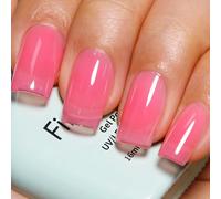 Firedeep Jelly Pink Gel Nail Polish Sheer Hot Pink Nail Polish UV/LED Soak Off Gel Polish for Winter Spring French Manicure 0.54 Fl Oz 1Pcs