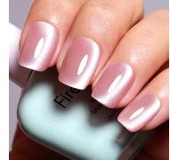 Firedeep Moonlight Light Pink Cat Eye Gel Nail Polish 16ml Cherry Blossom Pink Gel Polish Holographic Shimmer UV/LED Gel Polish with Magnetic Stick
