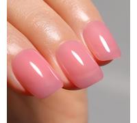 Firedeep Pink Gel Polish, 16ML Jelly Nude Pink Gel Nail Polish UV/LED Soak Off Gel Polish Neutral Pink Gel Nails Long Lasting for Nail Art Manicure Home DIY 1Pcs