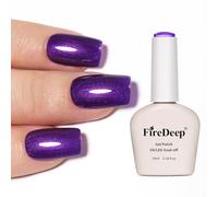 Firedeep Purple Gel Polish Glitter Hema Free 10ml Same Color Same Top Cover Metal Purple Reflective Sparkle UV Polish Fall Winter Manicure Art DIY