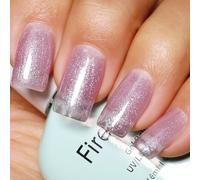 Firedeep Shimmer Purple Gel Nail Polish, 1Pcs 16ml Jelly Light Tea Purple Soak Off UV/LED Gel Polish Manicure Salon DIY at Home