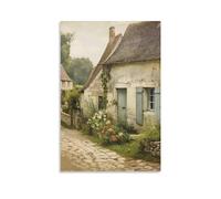 FireDeer Rustic Farmhouse Wall Art Classical French Country Landscape Canvas Poster Neutral Aesthetic Vintage Prints Countryside Scenery Artworks Bedroom Decor (9-Flower,12x16inch-Unframe)