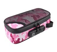 FIREDOG Smell Proof Bag, Smell Proof Case with Combination Lock (Red Camo, 8x4x2.75 Inch)