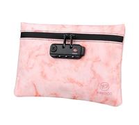 FIREDOG Smell Proof Bag with Lock, 6x9 Odor Proof Pouch Case Container for Travel Stash Storage (Marble Red)