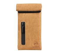 FIREDOG Smell Proof Bags, PU Leather Odor Proof Pouch for Dog Tested 3"x6" Small Travel Storage Pocket (Brown)