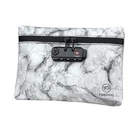 FIREDOG Smell Proof Bags with Combination Lock, 6x9 Odor Proof Pouch Case Container for Travel Stash Storage (Marble Black)